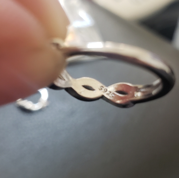 Sapphire Silver Hoop Earrings - Picture 3 of 6